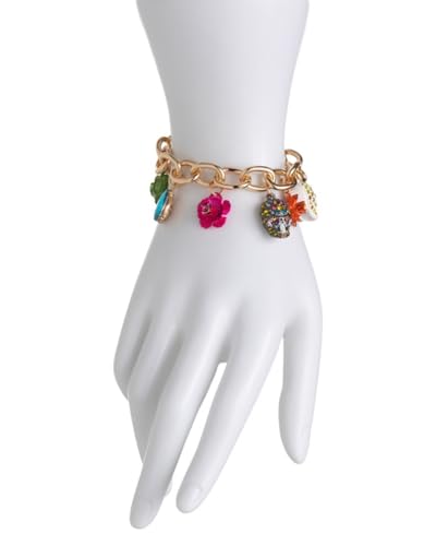 Betsey Johnson Skull Charm Link Bracelet2