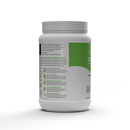 Lean 1 Vanilla Fat-Burning Protein Shake By Nutrition 53, Lactose & Gluten Free With Green Coffee Bean Extract, 23 Serving Tub - 42 Oz #TOP6