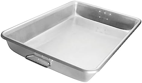 Winco 26" x 18" Aluminum Bake/Roast Pan with Handle image 3