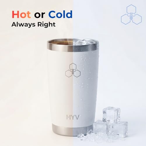 Image of HYV ChillSip Insulated Coffee Mug Tumbler 600ml | Double Wall Vacuum Stainless Steel Travel Mug with Leakproof Magnetic Lid | Hot & Cold | Flask for Office, Gym & Travel | Forrest Green