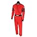 RaceQuip 110015RQP 110 Series 1-Pc Driving Suit SFI 3.2A/1 Red/Black Stripe Large