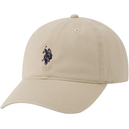 U.S. Polo Assn. Small Polo Pony Logo Baseball Hat, 100% Cotton, Adjustable Cap