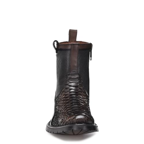 Cuadra Men's Boot in Genuine Python Leather Brown2T50PH3
