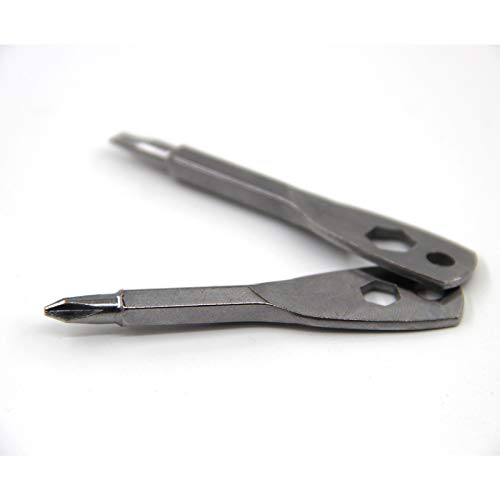 Portable Screwdriver Keychain 4-in-1 Multifunction Set, Flathead and Phillips Key Screwdriver Tool Set, Nut Driver Hex Wrench Repair Hand Tool Pocket Screwdrivers, Gift for Man, Father, Husband