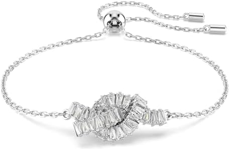 Swarovski Matrix Collection, Knot, White, Rhodium plated
