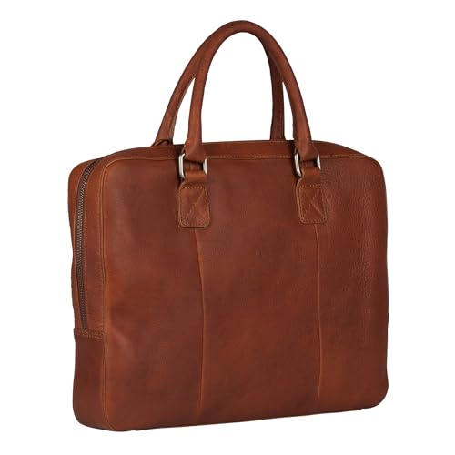 Maletín de piel BURKELY Antique para portátil de 13,3 pulgadas en sofisticado color cognac 6