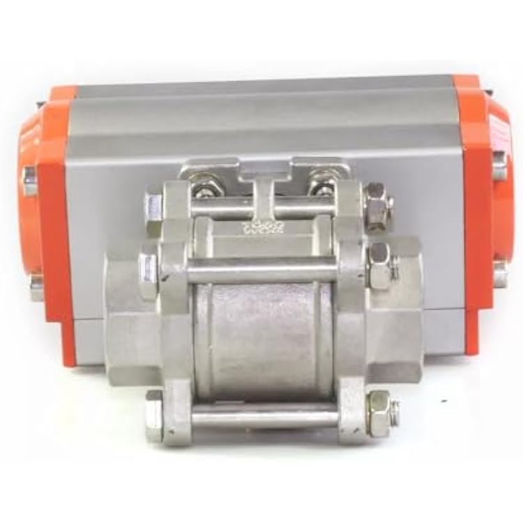 1/2 Pneumatic Ball Valve Actuator Stainless Steel 3-Piece Pneumatic Actuated Ball Valve Single Acting Air Return Air Actuated Ball Valve Automatic Control System