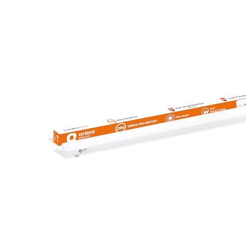 Image of Orient Electric Grace Pro 20W LED Batten| 2000 lumens Bright Light Output| LED tubelight for Home| Sleek & Stylish Design| Non-breakable Polycarbonate housing | Pack of 3