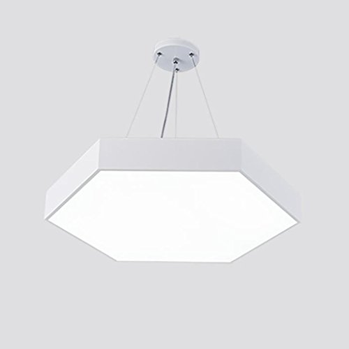 Chandelier LED blanc au design minimaliste pour illuminer vos dîners en salle à manger