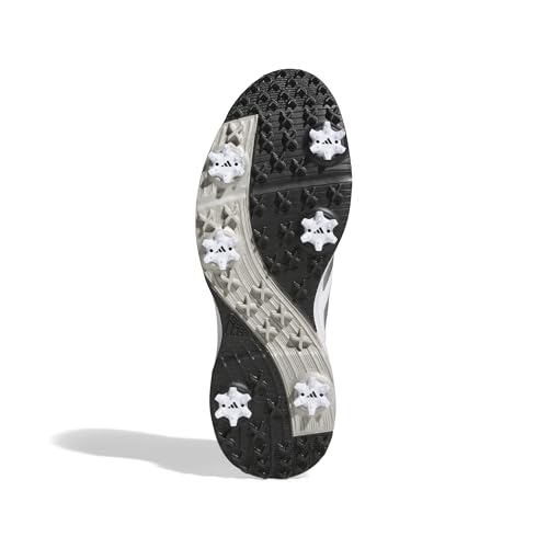 اديداس حذاء جولف منخفض (غير مخصص لكرة القدم) للرجال مقاس 45 1/3 من تراكسيون ريسبونس بلون ابيض وابيض Ftwr واسود كور