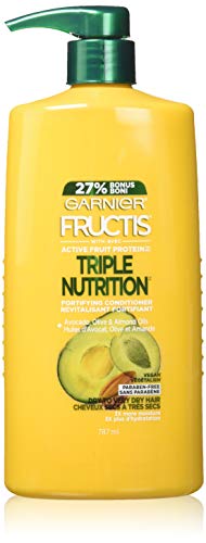 Garnier Fructis triple nutrition fortifying conditioner with avocado, olive & almond oils, 787ml
