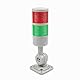 LUBAN Industrielle Warnleuchte, CNC-Maschinenwarnleuchte mit Summer & drehbarem Sockel, 2-stufige Signalsäule mit Dauer-/Blinklicht, Rote grüne Signalleuchte 12V 24V