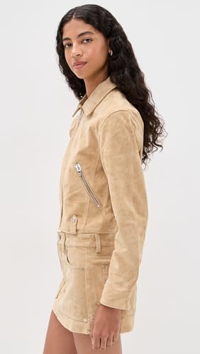 [BLANKNYC] Womens Cinnamon Crunch Real Suede Cropped Jacket4
