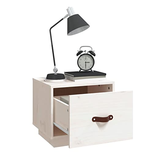 Table de chevet table de nuit table d'appoint Homgoday pin blanc 40cm