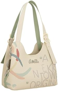 Anekke - Sac à dos de randonnée pour femme - Sac à dos en similicuir avec poignées et poches - Design contemporain - Dimensions 25 x 29 x 9 cm, multicolore