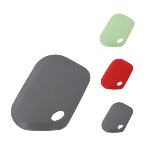 Silicone Dough Scraper Multipurpose Pastry Scraper Flexible Non-Stick Cutter Food Grade Bowl Scraper Spatula Kitchen Bench Tool for Dough Pastry Batter Bread Cake Pizza 12.5x9.5cm(4.92x3.74) (Grey)