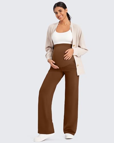  Fleece Lined Maternity Yoga Pants Winter Pregnancy Work Trousers - image 6