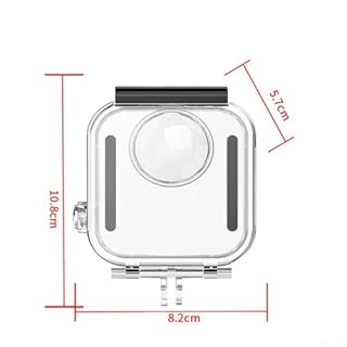 HEBEOT Boîtier étanche compatible avec Go Pro Max2 pour la plongée et les sports extrêmes avec verre trempé et acier inoxydable