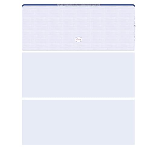 Blank High Security Top Computer Checks, 250 Blue Laser Checks
