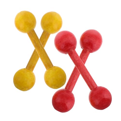 Toddmomy 4 Piezas Pesas De Madera Para Pulsera Ajustable Mancuernas Para Equipo De Almacenamiento Equipo Para Pequeños Varillas Hechas a Mano Compatibles Mini Equipo