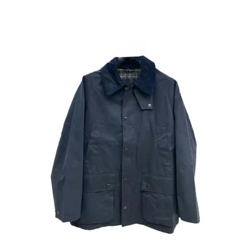 Manteau de couleur unie pour homme veste chaude mi-longue à revers JXQXHCFS