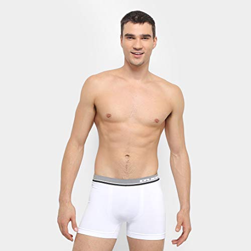 Kit com 4 Cuecas Boxer Microfibra, Duomo, Masculino, Preto/Branco, G