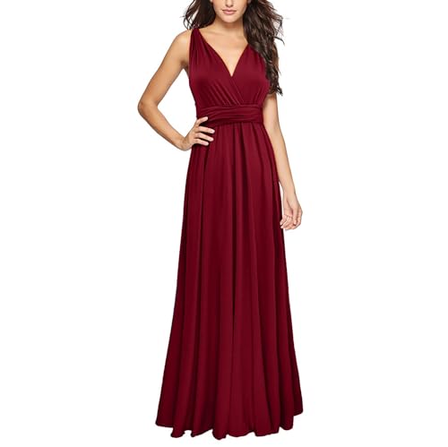 Vestido cruzado largo multidirección, vestidos para damas de honor, vestidos de invitados de boda para mujer, vestido formal para mujer, invitada de boda, Rd2., XL