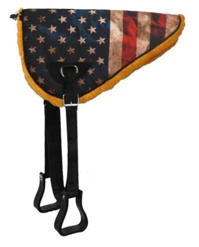Showman American Flag Design Bareback Saddle Pad #TOP12