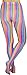 ToBeInStyle Women’s Spandex Opaque Pantyhose With Vertical Rainbow Stripes