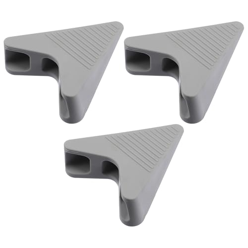 Cale de porte en caoutchouc Zerodeko noir pour securite maison et bureau lot de 3