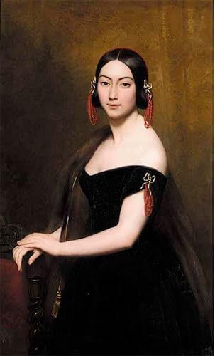 Art tableau portrait de femme Ary Scheffer pour décoration murale salon chic