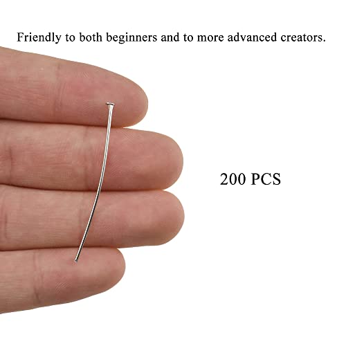 Hahiyo 40Mm Length Fine Satin Pins Straight Connect Correctly Longer Size Trim Easily Durable Metal Flat Head Quilting Dressmaker Pins Silver 200 Pcs For Diy Jewelry Making Sewing Crafts #TOP5