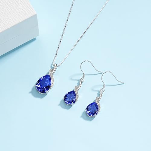 Juego de joyas de plata de ley 925 hipoalergénico para mujer 3