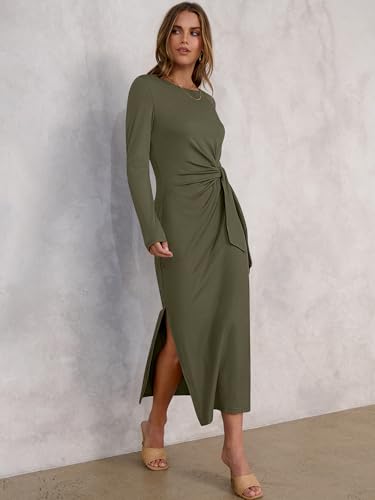 Image of ANRABESS Women's Fall Long Sleeve Casual Maxi Dress