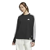 アディダス ESS+ 3ストライプス 長袖 Tシャツ レディース JUP43 ブラック(JW4495) 2L