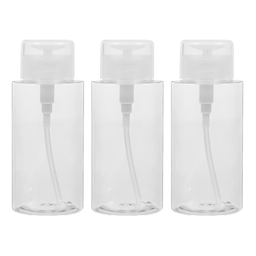3pcs 300 ML Flacon Pompe Vide, Pompe Distributeur Eau Change Bebe, Convient pour Les Voyages, Le Démaquillant, Le Dissolvant pour Vernis à Ongles, Le Récipient de...