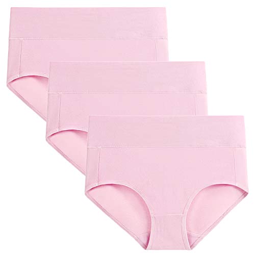 Image of wirarpa Women's Cotton Underwear High Waist Full Coverage Brief Panty Multipack