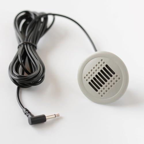 Micrófono de 3,5 mm con cable de extensión, micrófono de audio de coche con cable en gris para modelos compatibles con Multivan