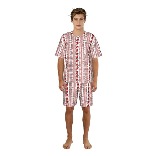 Pyjama 2 pièces homme à manches courtes pour des nuits d'été fraîches et légères