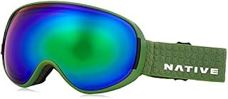 Native Eyewear Sweet Grass Drop Zone Ski-Goggles, Snow Turned Amber Green