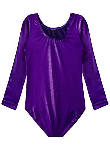 HOZIY Long Sleeve Leotards for Girls Gymnastics Kids Toddler Tumbling Outfits Floral Unicorn Galaxy Rainbow Stripe Pattern