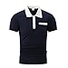 Mens Casual Polo Shirts Classic Short Sleeve Golf Shirt Fashion Button Cotton Top with Pocket