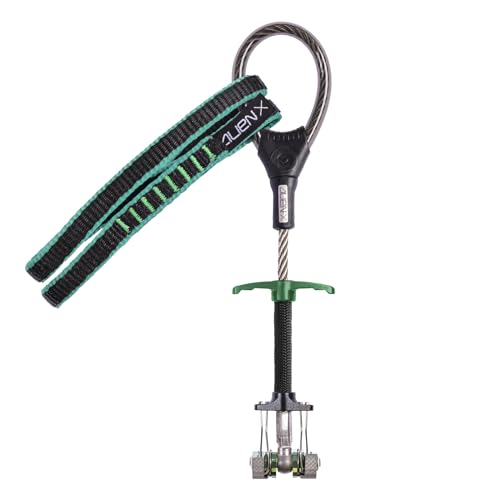 FIXE - Protección Activa Escalada ALIEN X - Aluminio, Dyneema - Levas con textura X-grip - Tirador Ergonómico y Redimensionamiento - Verde