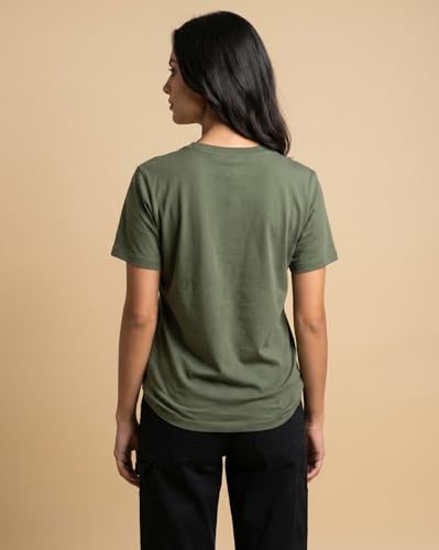 Image of Nobero Women's Graphic Printed T-Shirt | Regular Fit 180 GSM Cotton Tee for Women | Comfortable Round Neck Casual Wear