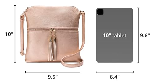 Image of Solene Womens Lightweight Medium Crossbody Purse with Tassel, Perfect Size Crossbody Bags for Daily Use, travel