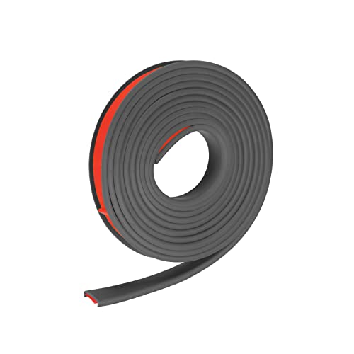 Image of uxcell U Shape Furniture Edge Banding, 3 Meters Self Adhesive Flexible Edging Trim, 5x15mm TPE Edge Guards for Cabinets Furniture Repair Restoration, Black