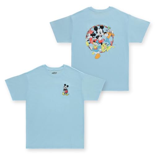 Disney Ladies Mickey Mouse Fashion Shirt Mickey Mouse Front and Back Tee - Mickey Mouse Tee (Freshwater, Large) - image 1