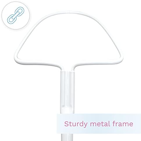 Oval Shape Canopy/Drape/Mosquito Net Holder Fits Cots and Cot Beds 150 cm White (Universal Cot Clamp Holder)