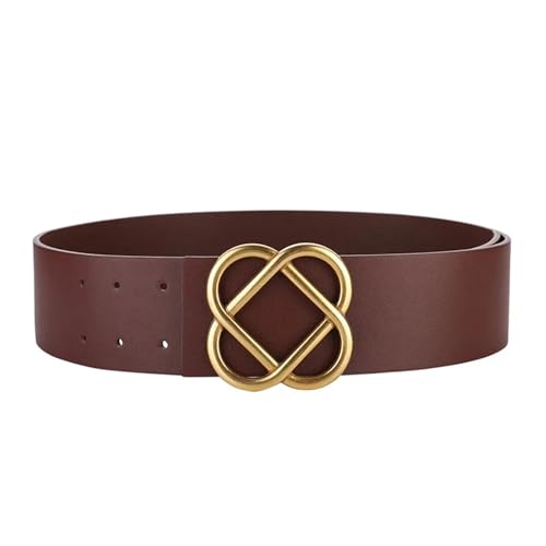 Decorative Belt Female Wide Waistband Gold Plum Buckle Belt For Women Decorative Dresses, Suits,Windcoat Waistband for Country Concert Outfit(Green)