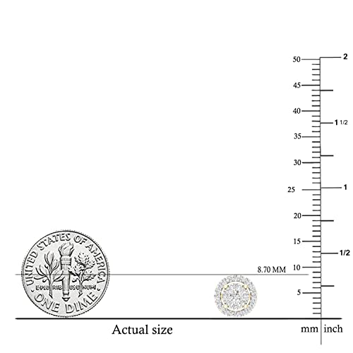 Dazzlingrock Collection 0.45 Cttw Round Lab Grown Diamond Womens Cluster Stud Earrings, Available in 10K/14K/18K Solid Gold & 925 Sterling Silver4
